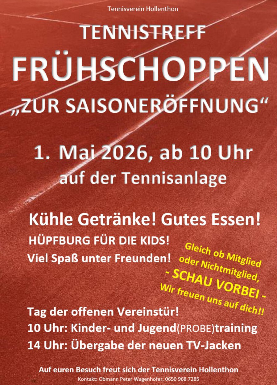 Tennistreff FRÜHSHOPPEN zur Saisoneröffnung